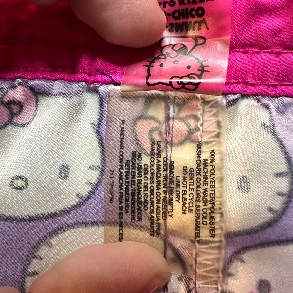 Hello Kitty Sanrio Board Shorts Printed Pink Purple‎ Polyester Youth XS